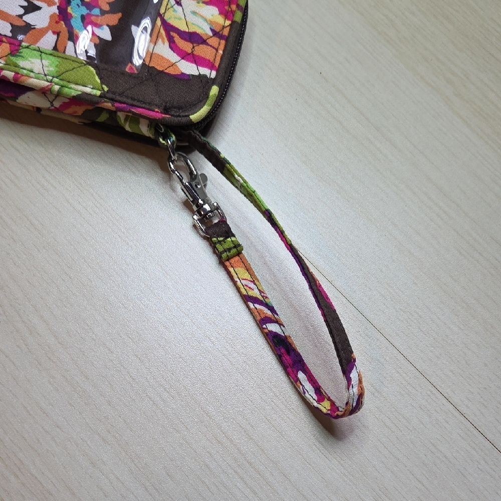 Vera Bradley Multucolor Floral Phone Case Wallet w Breakaway Lanyard & Key Ring - Picture 8 of 11